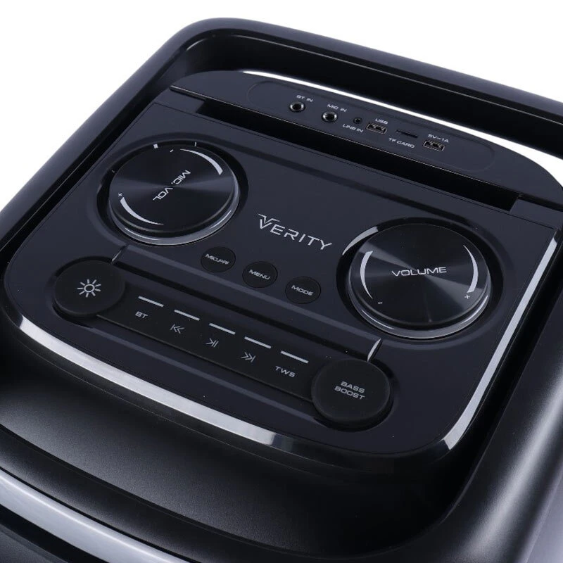 اسپیکر خانگی ایستاده Verity V-PS212 + میکروفون و ریموت کنترل