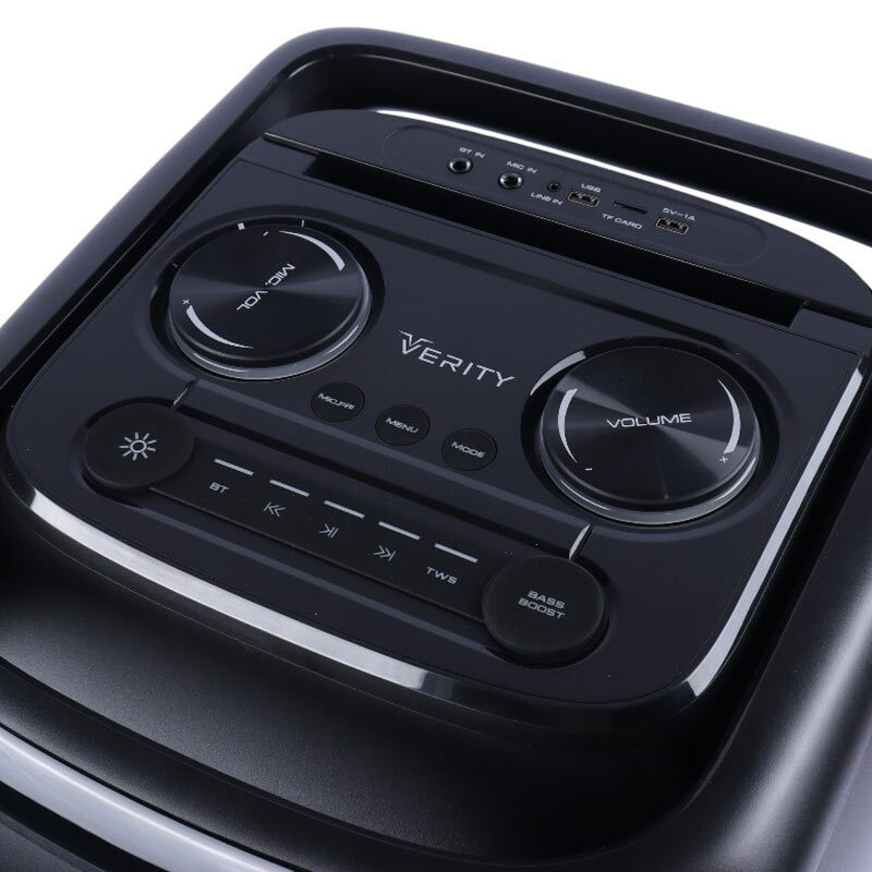 اسپیکر خانگی ایستاده Verity V-PS212 + میکروفون و ریموت کنترل