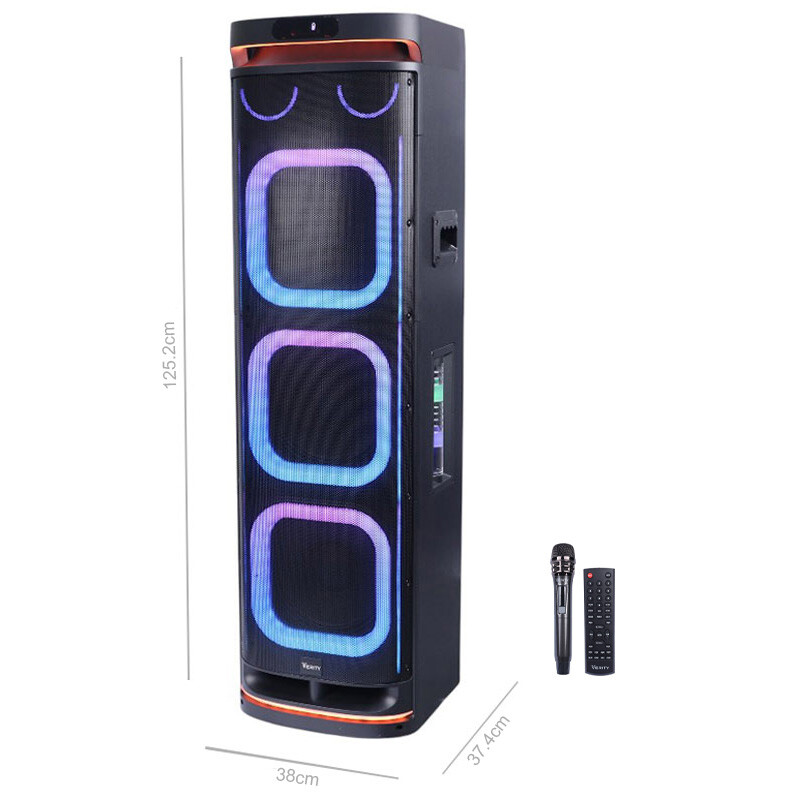 اسپیکر خانگی ایستاده Verity V-PS3010 + میکروفون و ریموت کنترل