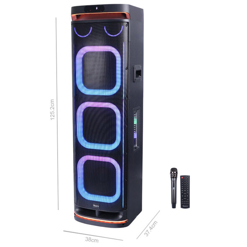 اسپیکر خانگی ایستاده Verity V-PS3010 + میکروفون و ریموت کنترل