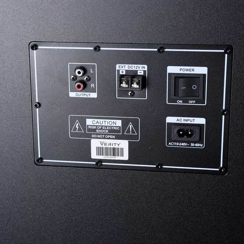 اسپیکر خانگی ایستاده Verity V-PS3012 + میکروفون و ریموت کنترل
