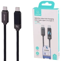 کابل تبدیل فست شارژ Usams US-SJ744 Type-C To Type-C PD 100W 1.2m