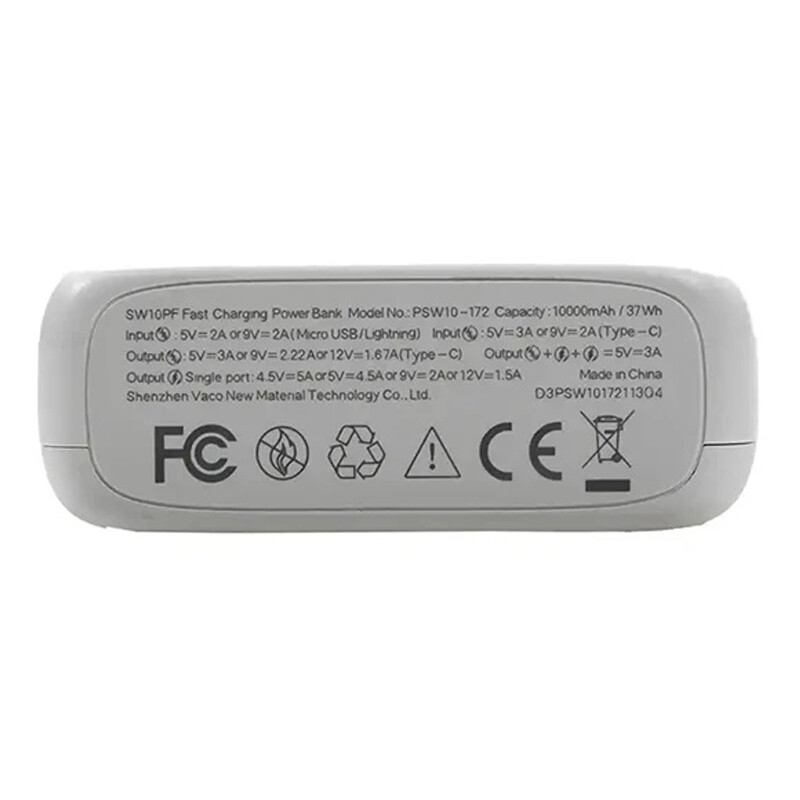 پاور بانک فست شارژ روموس PSW10-172 PD 22.5W ظرفیت 10000 میلی آمپر ساعت
