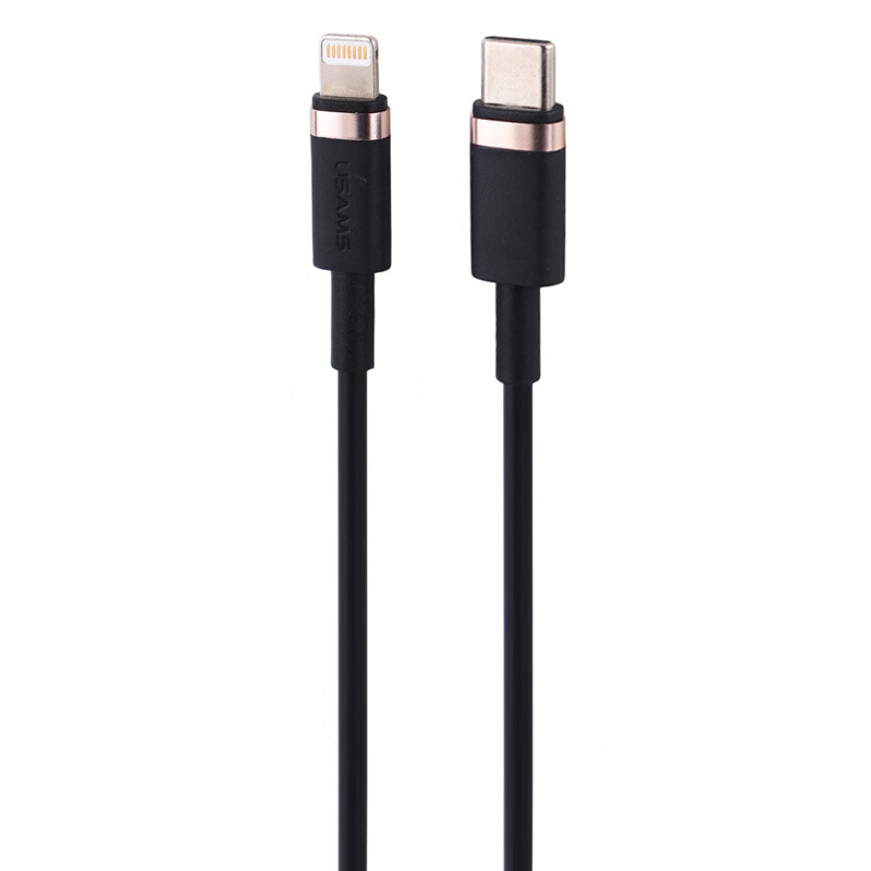 شارژر دیواری 20 وات یوسامز US-CC124 PD 3A + کابل تبدیل آیفونی