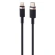 شارژر دیواری 20 وات یوسامز US-CC124 PD 3A + کابل تبدیل آیفونی