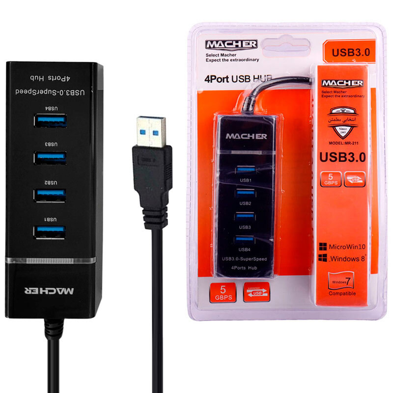 هاب 4 پورت USB3.0 مچر MR-211