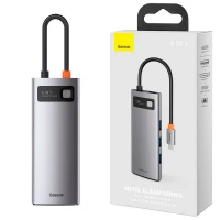 هاب 6 پورت Type-C باسئوس Metal Gleam Series CAHUB-CW0G