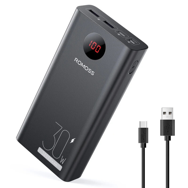پاوربانک فست شارژ روموس PEA30-192 PD 30W ظرفیت 30000 میلی آمپر ساعت
