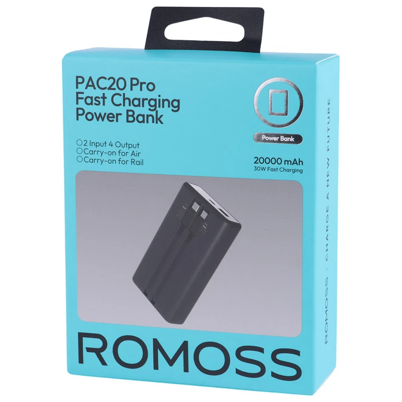 پاور بانک فست شارژ روموس PAC20 PRO PAC20-392 30W ظرفیت 20000 میلی آمپر ساعت