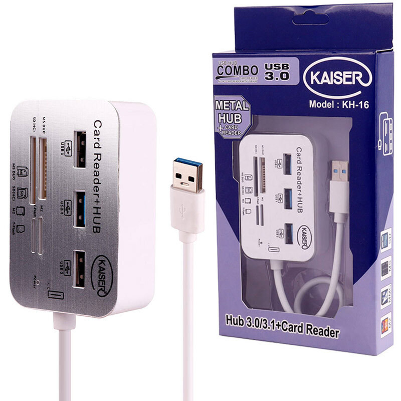 هاب 3 پورت USB3.0 کایزر KH-16