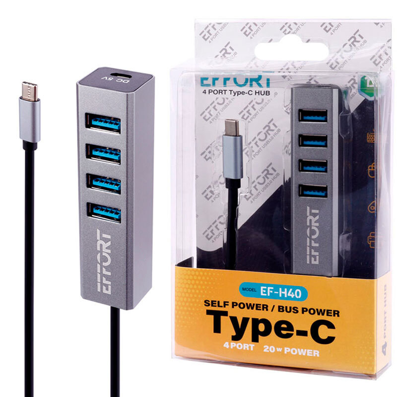 هاب 4 پورت Type-C ایفورت EF-H40