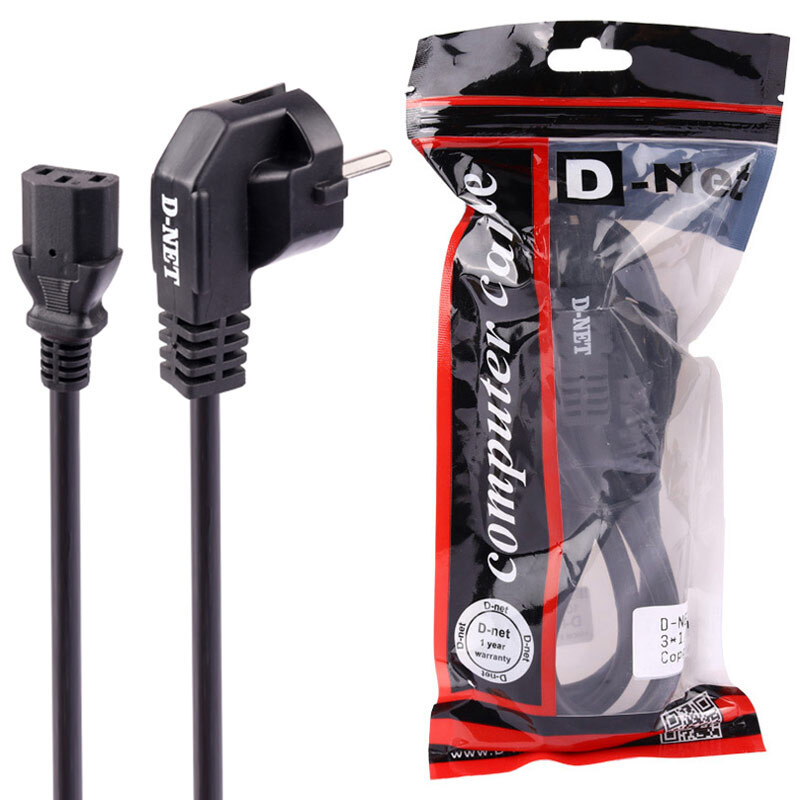 تصویر کابل 1.5 متری برق 3 پین لپ تاپ دی نت D-net Laptop 3Pin Power Cable 1.5m