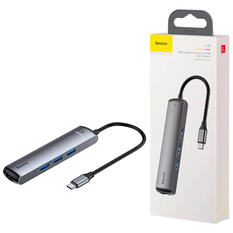 هاب 6 پورت Type-C باسئوس Mechanical Eye CAHUB-J0G