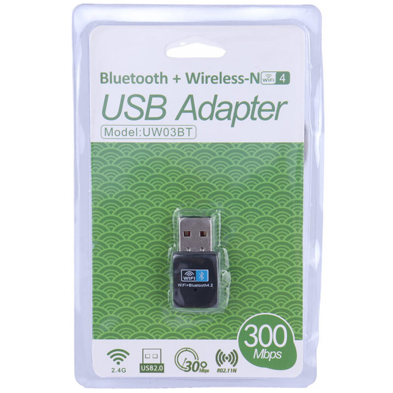 کارت شبکه بی سیم و بلوتوث UW03BT 300Mbps
