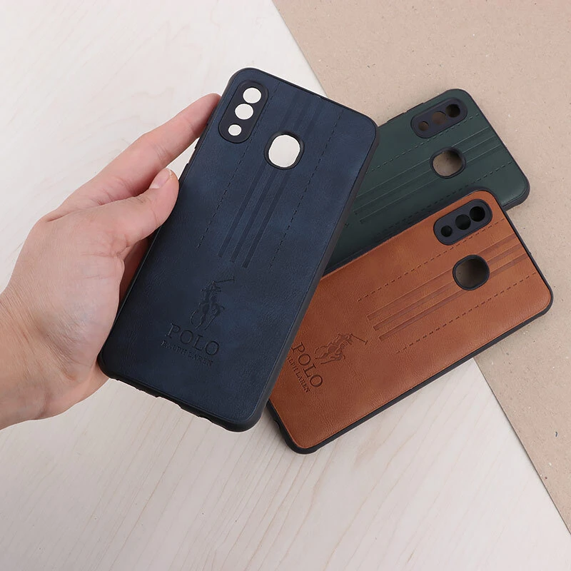 قاب چرمی Polo Ralph Laren سامسونگ Galaxy A20 / A30 محافظ لنزدار