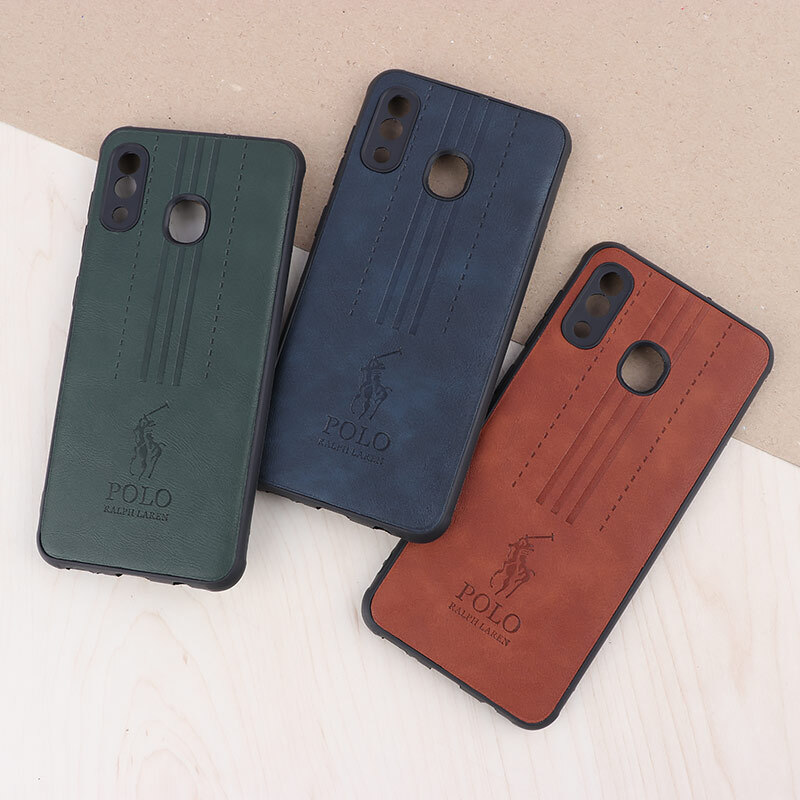 قاب چرمی Polo Ralph Laren سامسونگ Galaxy A20 / A30 محافظ لنزدار