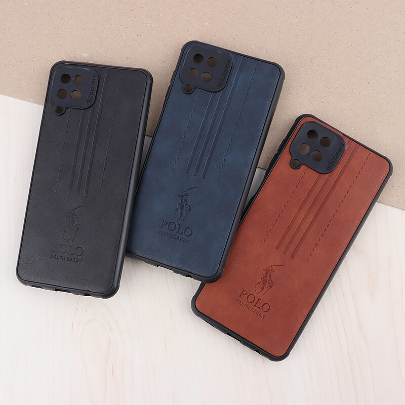 قاب چرمی Polo Ralph Laren سامسونگ Galaxy A12 / M12 محافظ لنزدار