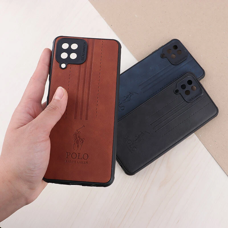 قاب چرمی Polo Ralph Laren سامسونگ Galaxy A12 / M12 محافظ لنزدار