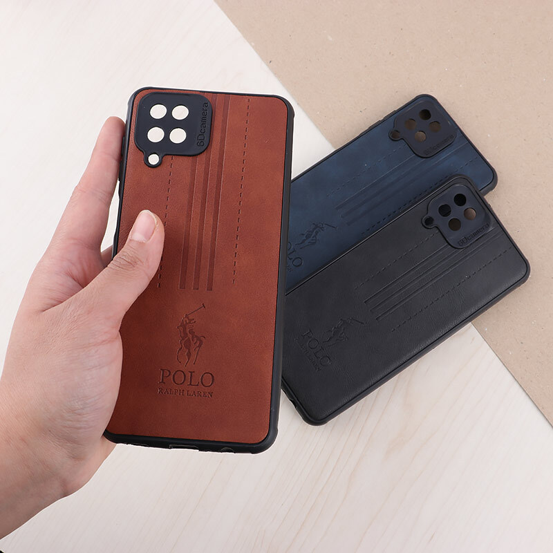 قاب چرمی Polo Ralph Laren سامسونگ Galaxy A12 / M12 محافظ لنزدار