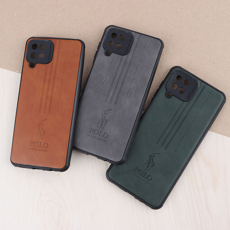 قاب چرمی Polo Ralph Laren سامسونگ Galaxy A12 / M12 محافظ لنزدار