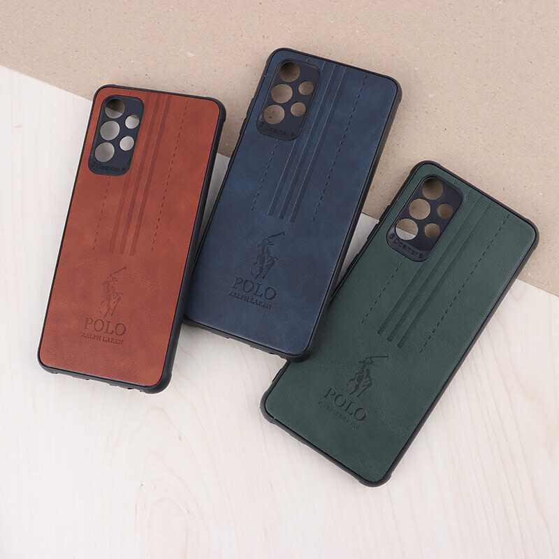 قاب چرمی Polo Ralph Laren سامسونگ Galaxy A32 4G محافظ لنزدار