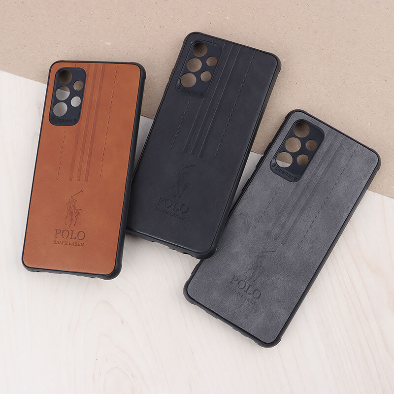 قاب چرمی Polo Ralph Laren سامسونگ Galaxy A32 4G محافظ لنزدار