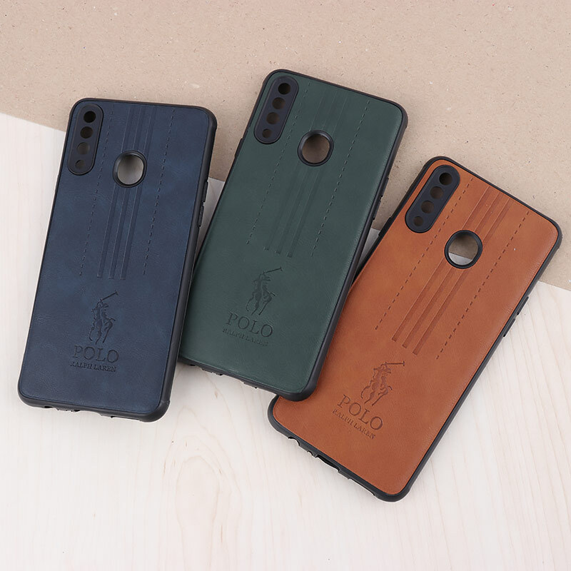قاب چرمی Polo Ralph Laren سامسونگ Galaxy A20s محافظ لنزدار