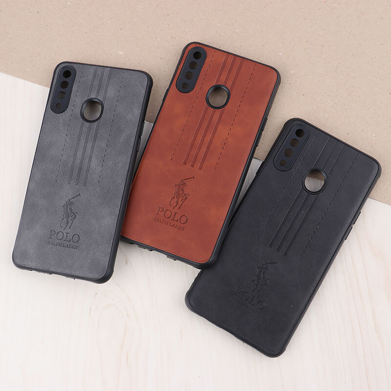 قاب چرمی Polo Ralph Laren سامسونگ Galaxy A20s محافظ لنزدار