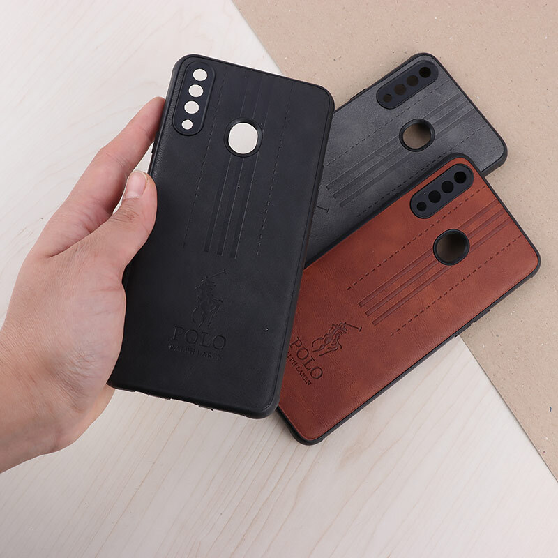 قاب چرمی Polo Ralph Laren سامسونگ Galaxy A20s محافظ لنزدار
