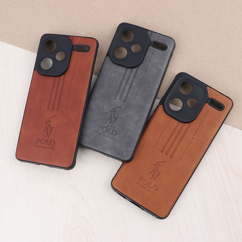 قاب چرمی Polo Ralph Laren شیائومی Redmi Note 13 Pro Plus محافظ لنزدار