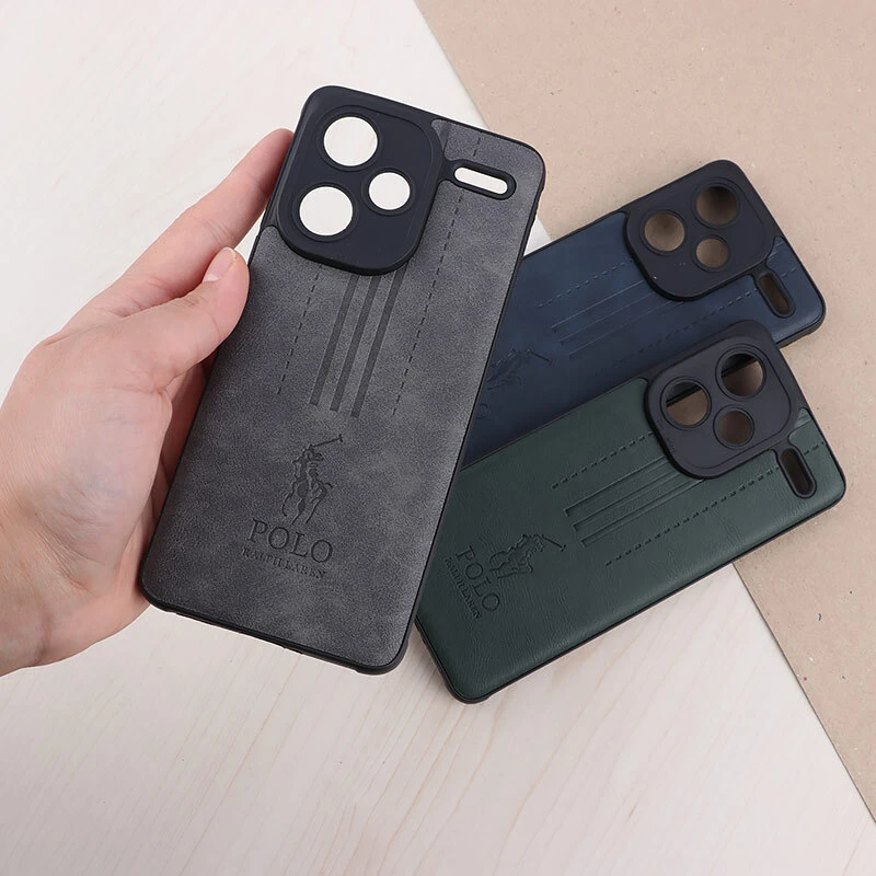 قاب چرمی Polo Ralph Laren شیائومی Redmi Note 13 Pro Plus محافظ لنزدار