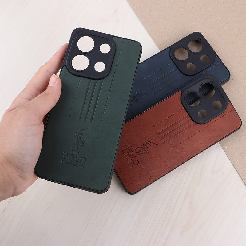 قاب چرمی Polo Ralph Laren شیائومی Redmi Note 13 4G محافظ لنزدار