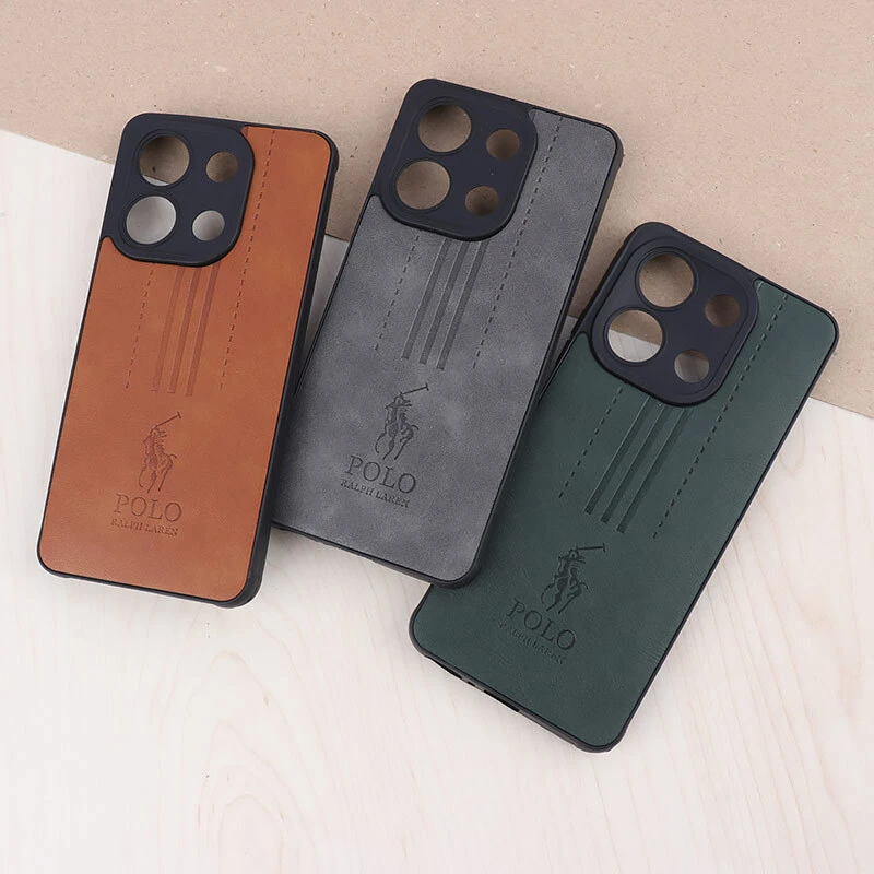 قاب چرمی Polo Ralph Laren شیائومی Redmi Note 13 4G محافظ لنزدار