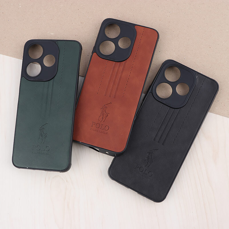 قاب چرمی Polo Ralph Laren شیائومی Poco M6 4G محافظ لنزدار