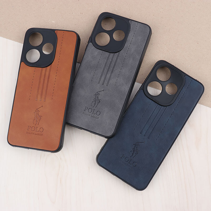 قاب چرمی Polo Ralph Laren شیائومی Poco M6 4G محافظ لنزدار