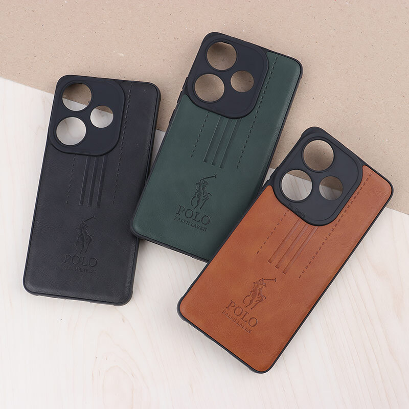 قاب چرمی Polo Ralph Laren شیائومی Poco F6 محافظ لنزدار