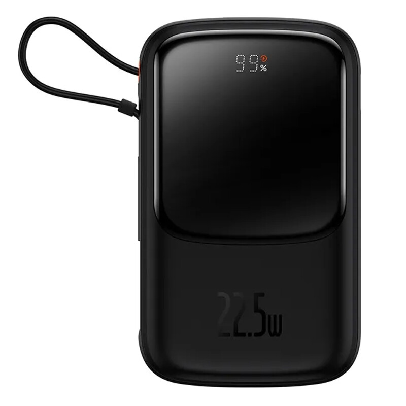 پاور بانک فست شارژ باسئوس Qpow Pro PPQD06010 QC3.0 PD 22.5W ظرفیت 10000 میلی آمپر ساعت