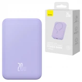 پاور بانک بی سیم فست شارژ باسئوس Magnetic Mini PPCX15000 PD 20W ظرفیت 20000 میلی آمپر ساعت