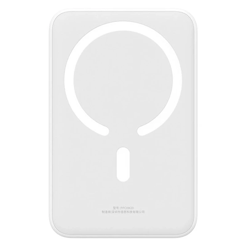 پاور بانک بی سیم فست شارژ باسئوس Magnetic Mini PPCX15000 PD 20W ظرفیت 20000 میلی آمپر ساعت