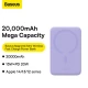پاور بانک بی سیم فست شارژ باسئوس Magnetic Mini PPCX15000 PD 20W ظرفیت 20000 میلی آمپر ساعت