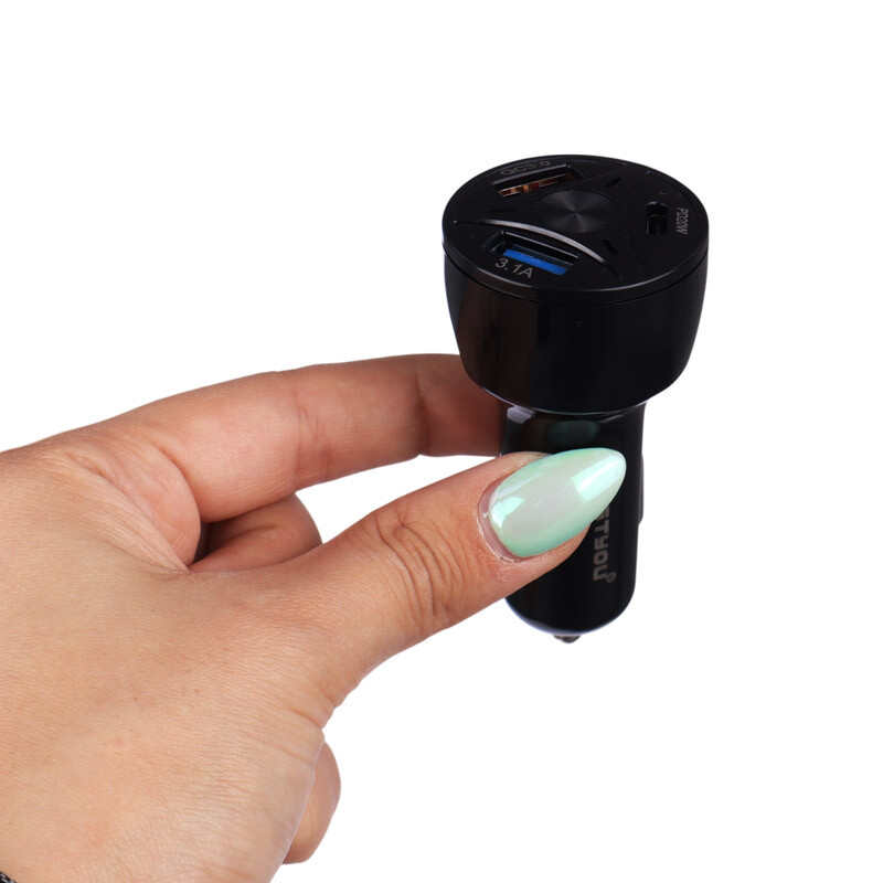 شارژر فندکی فست شارژ Firstyou F054 QC3.0 55W