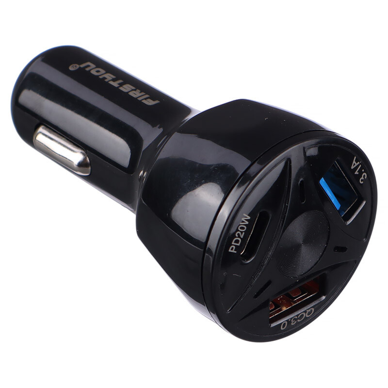شارژر فندکی فست شارژ Firstyou F054 QC3.0 55W