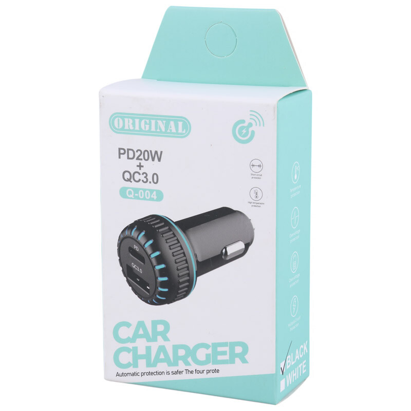 شارژر فندکی فست شارژ Original Q-004 QC3.0 PD 3A 30W