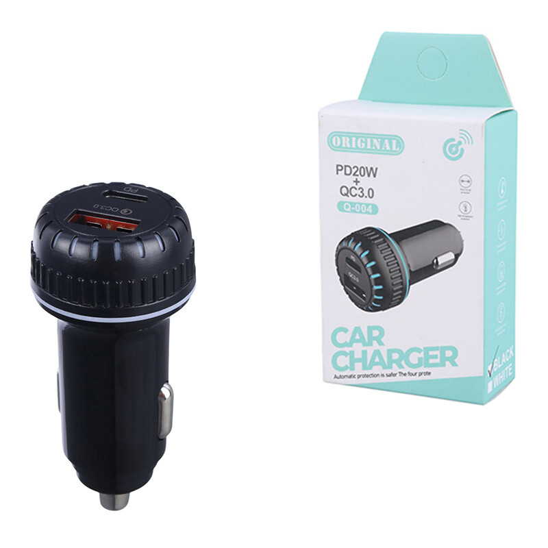 شارژر فندکی فست شارژ Original Q-004 QC3.0 PD 3A 30W