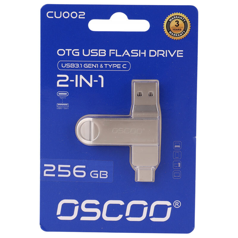 فلش 256 گیگ اوسکو Oscoo CU002 OTG Type-C USB3.1