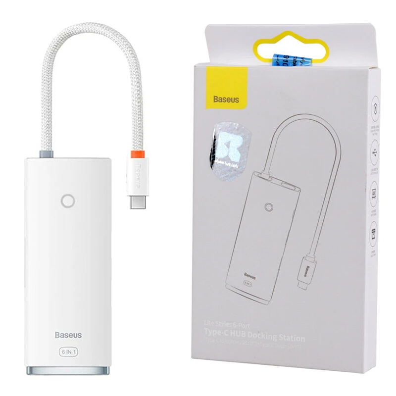 هاب 6 پورت Type-C باسئوس WKQX05000