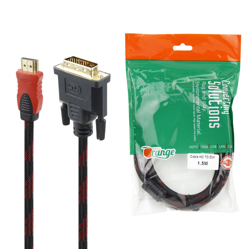 کابل Orange HDMI to DVI 1.5m پوست ماری