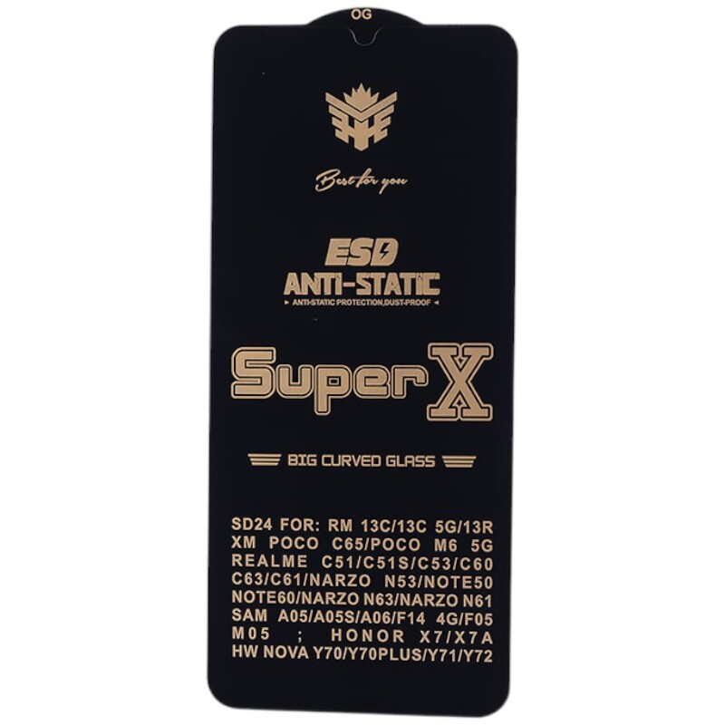 گلس Super X آنتی استاتیک OG شیائومی Redmi 13C / Poco C65