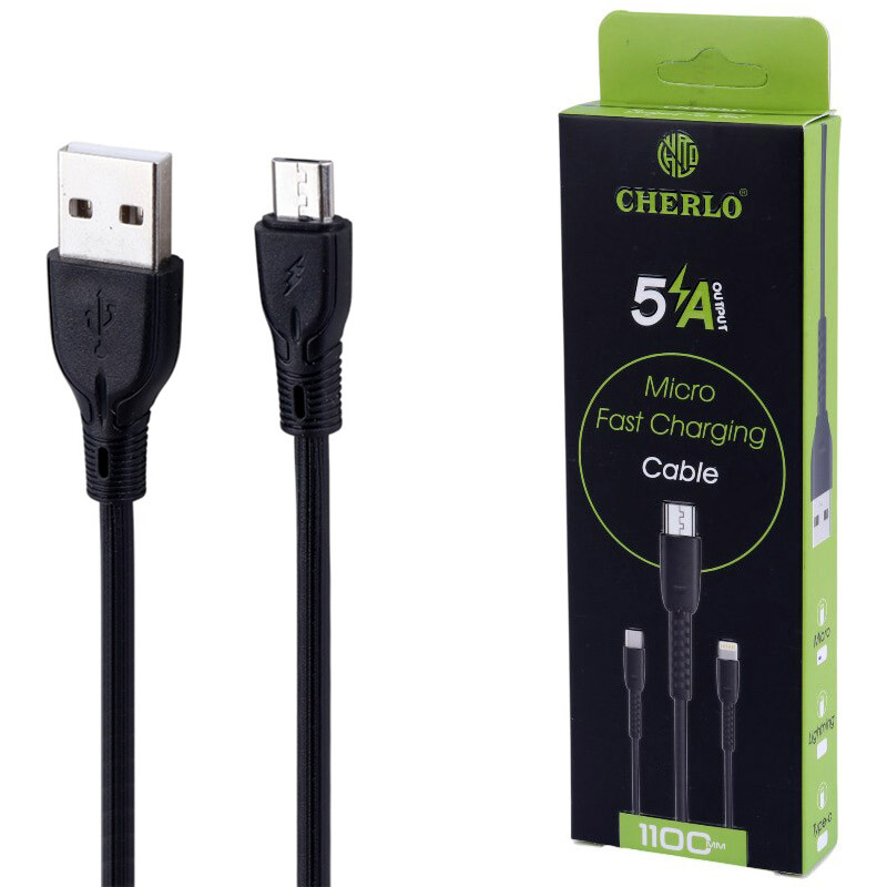 کابل میکرو یو اس بی فست شارژ Cherlo CH-V809 5A 1.1m