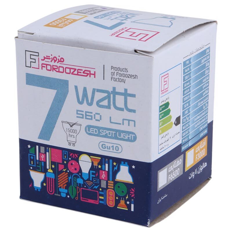 لامپ هالوژن 7 وات LED فروزش پایه GU10